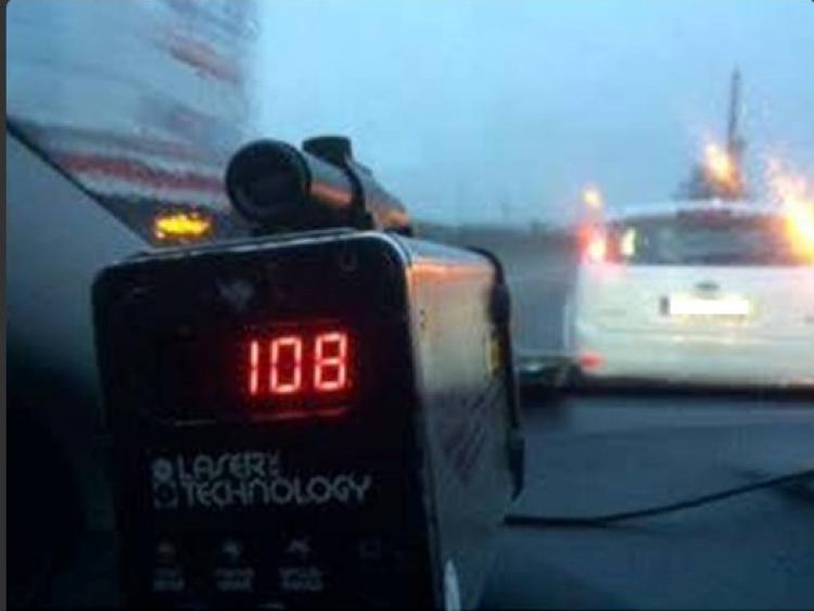 Motorist traveling 108km per hour in 60km zone in Castledermot