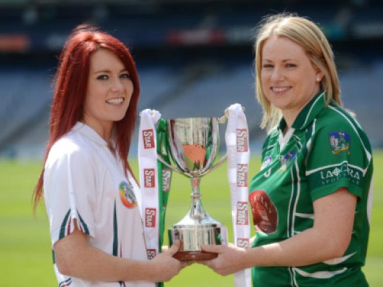 County captains from Division 2: Clodagh Flanagan, Kildare, and Michelle Casey, Limerick. Croke Park, Dublin. Picture: Caroline Quinn