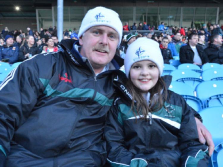 Joe and Bronagh Kennedy, Rathcoffey, supporting Kildare against Mayo  in the AFL Division 1, round 5 game at McHlale Park, Castlebar. Picture: Adrian Melia