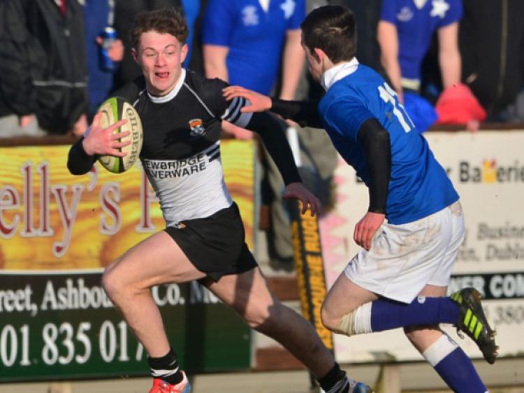 Mark Delaney of Newbridge College against  St Mary's in the Leinster schools senior cup game at Ashbourne.