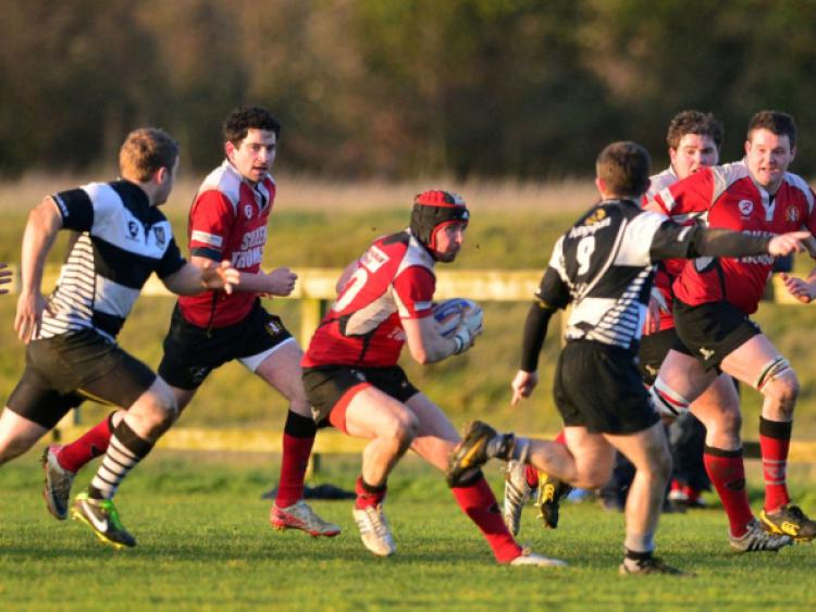 Ger Moore of Cill Dara against Dundalk in the Leinster League game at Beechpark.