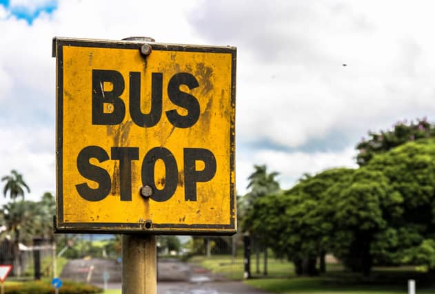 Kildare bus stop pole has been 'lying on the ground' since last year. FILE PHOTOGRAPH / PIXABAY