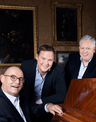 Patrick Hyland (centre), Ronan Tynan (left) and Anthony Kearns