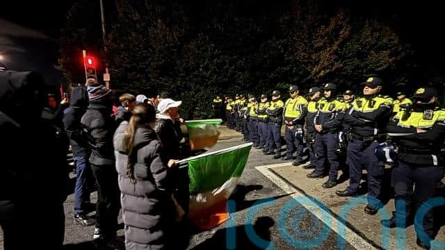 Several gardai deployed pepper spray during the unrest.