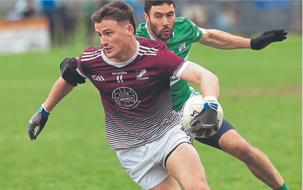 Caragh Darragh Swords turns clear of the covering Michael Fitzsimons last year