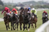 Sioux Nation and Ryan Moore winning the Group 3 Goffs Lacken Stakes at Naas Racecourse