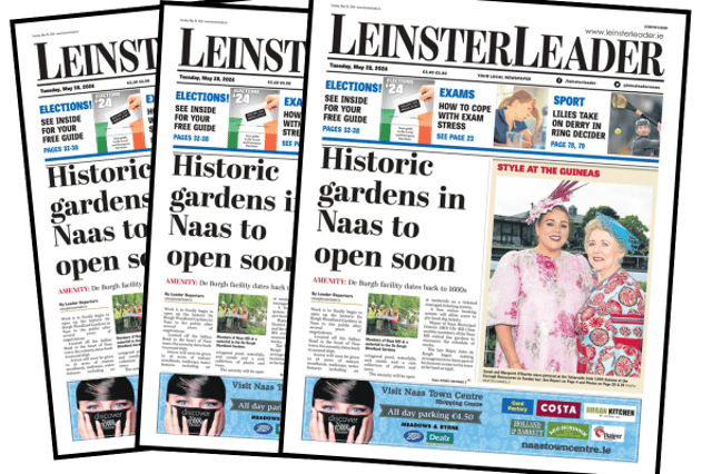 The front page of this week's Leinster Leader