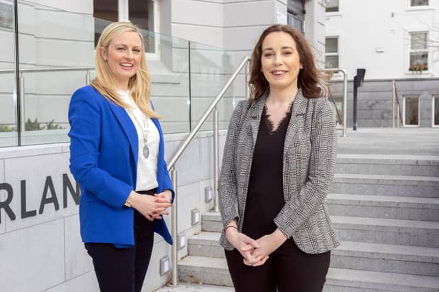 New Co Kildare Chamber CEO Sinéad Ronan (right) with President Mairéad Hennessy,