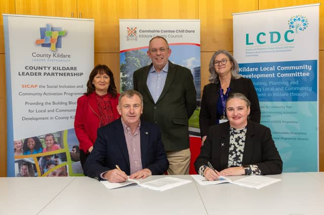 Back Row from Left to Right - Breda Stewart County Kildare LEADER Partnership, Karl Duffy County Kildare LEADER Partnership, Marian Higgins LCDC Chief Officer & Director of Services, Kildare County Co