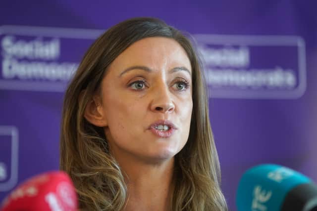 Sinn Fein TDs Pearse Doherty and Matt Carthy, as well as Social Democrat leader Holly Cairns and party TD Gary Gannon were also in attendance.