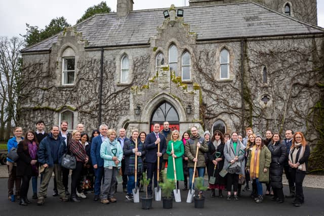Pic supplied: A photo of the group outside Barretstown Castle.