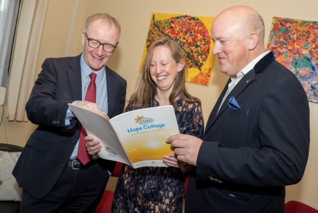 Minister for State Frank Feighan, Maria Joyce and Aubrey McCartnhy