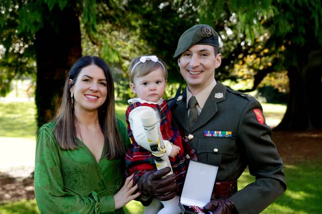 Liam Halpin with his wife Nicole and daughter Jessie age 13 months