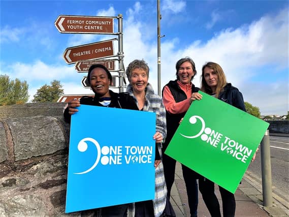 Members of the Fermoy International Choir (L-R) Jackie Mocheko (South Africa), Eileen Barry, Dalia Biletskyy and Elena Bilozor (both from Ukraine).