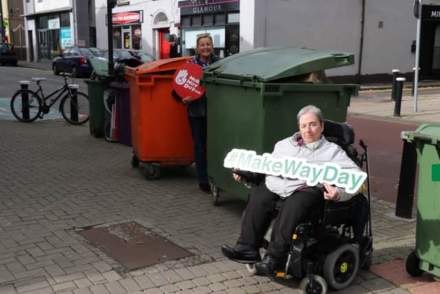 "September 30 is Make Way Day, a day of action to improve the access of our towns and cities for everyone. Members of Newbridge Access Group came together earlier in the week and did a walkabout to bring about awareness of the obstacles that frequently block their way. These are things that the public has control over.  For example: cars/vans parked on footpaths, wheelie bins on footpaths, kegs on footpaths, sandwich boards/ signs on the footpath directly in the path of travel, overgrown hedges, bikes and scooters tied to lampposts/railings/bikes on footpaths," said a spokesperson for the group.
