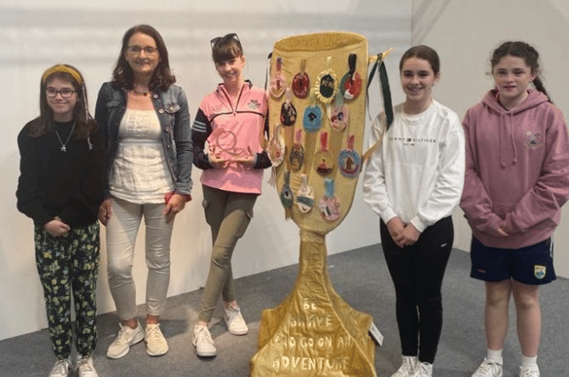 Aideen Cross and some of her talented students