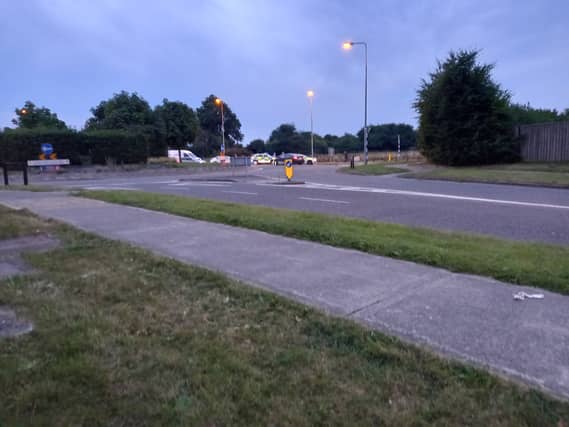The scene in Naas last night