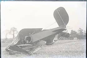 Rare photo of the Irish air service Bristol fighter which crash landed at Ballycane, Naas, in July 1922