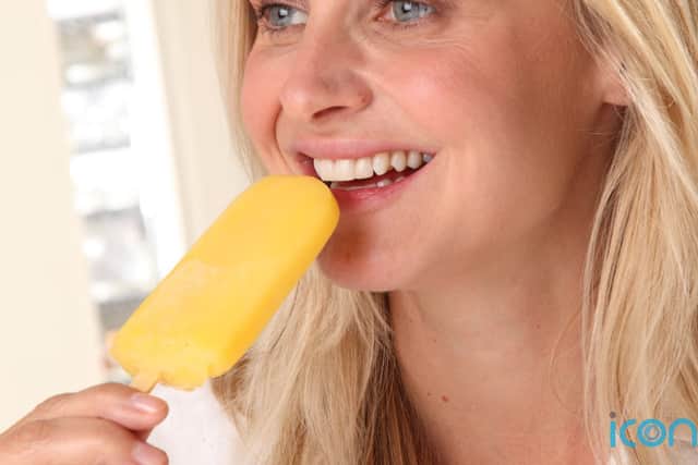 2. Suck ice cubes, ice lollies or ice cream