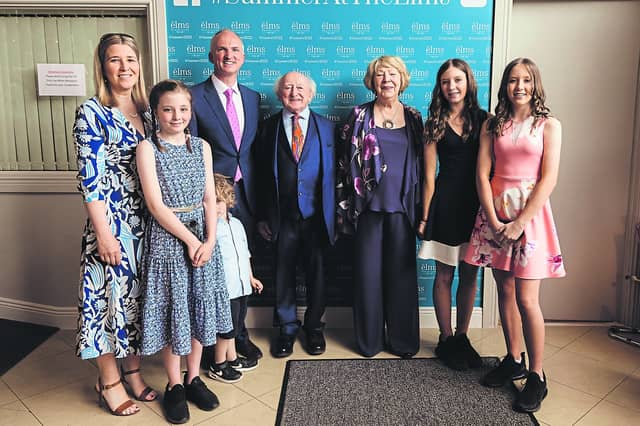 President and Sabina Higgins with the McCarthy family