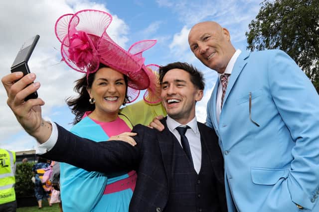 The competition off course was equally as competitive as arguably the biggest summer style prize of the year was up for grabs as the Dubai Duty Free Most Stylish Lady competition in association with the K-Club also took place which was judged by the gorgeous broadcaster and impressionist Doireann Garrihy and the dazzling Olympian and broadcaster Greg O’Shea. Organisers of the big fashion event challenged racegoers to participate on a ‘Lets Go Big’ theme this year and they certainly didn’t disappoint as the racecourse exploded with colour behind the stands. The huge prize was eventually won by Olive Foley from Killaloe. Olive is the widow of late legendary Irish rugby player and Munster rugby manager Anthony Foley and she took the title with her colourful Amelia Wixted dress and Joanne Skelly hat.