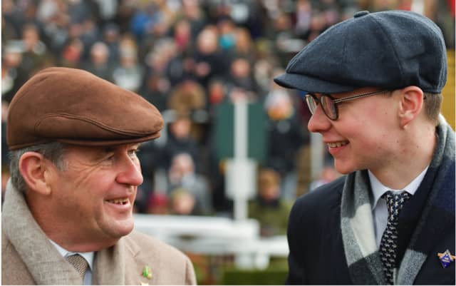 DNG Apprentice Derby winning owner JP McManus and winning trainer Joseph O'Brien, Photo by Seb Daly/Sportsfile