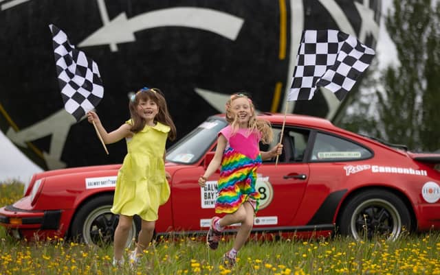 Olivia Howard (7) from Old Kilcullen and Isla Cox (7) from Newbridge pictured at the launch of RETRO Cannonball