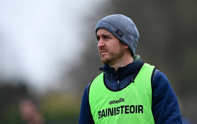Kildare hurling manager David Herity fuming at first half performance despite win over Derry, Photo by Piaras Ó Mídheach/Sportsfile.