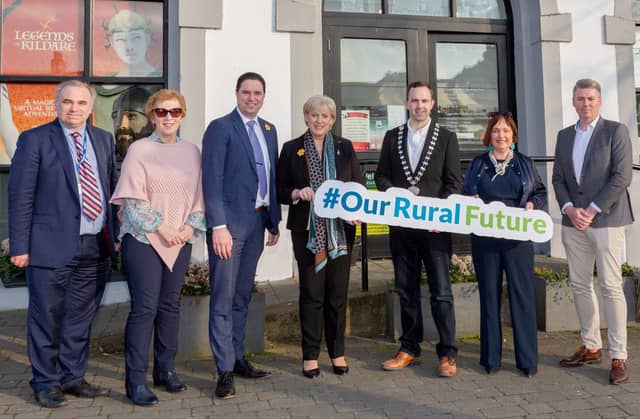 Minister Humphries is welcomed to Kildare. Pictures: Ronan Melia.
