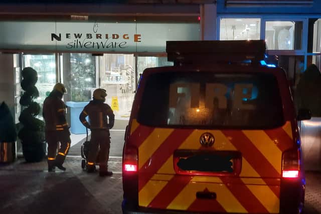 Smoke was seen inside the main area of the store.