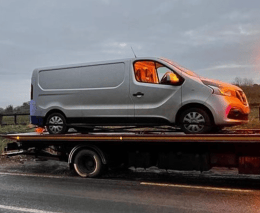 The vehicle at the scene / NAAS ROADS POLICING