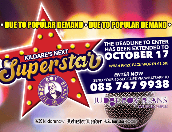 Deadline extended to enter Kildare's Next Superstar talent search