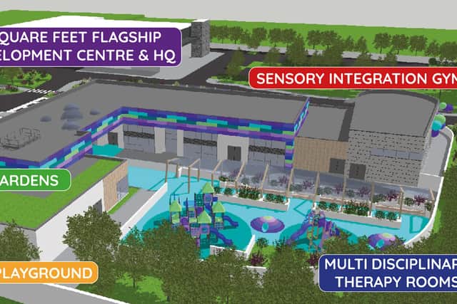 Being built is a single-storey, child development centre, containing therapy and meeting rooms, staff offices and a canteen.