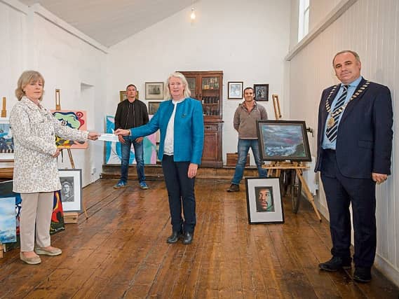 Last year's cheque presentation