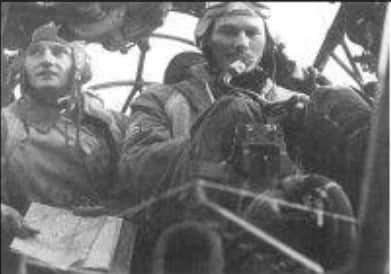 A German bomber crew on a mission in 1940