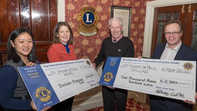 Pictured handing over last year's donations are Stephanie Tao, president NLC; Martina McGrath NLC; Jim McGann SVP; Cyriel Varwijk - NLC