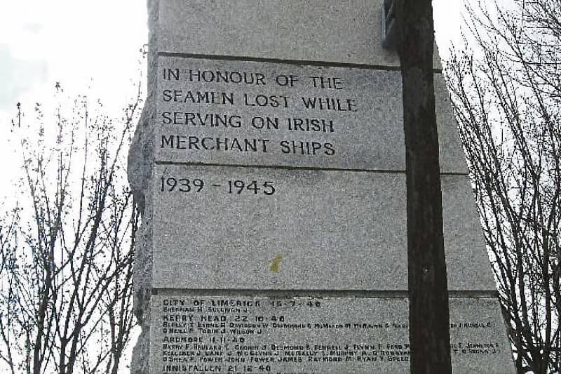 Donadea's William Simm's sacrifice is remembered at the memorial for merchant seamen in Dublin