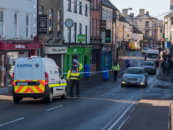 Scene of the stabbing in Athy yesterday