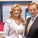 Last year's Kildare winner Jenny Reynolds of Topper Technology, with then-Taoiseach Enda Kenny
