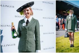 Olivia Clayton from Worcester in the UK who was chosen as Wednesday's Best Dressed Lady at Punchestown PICS: Simon Lazewski