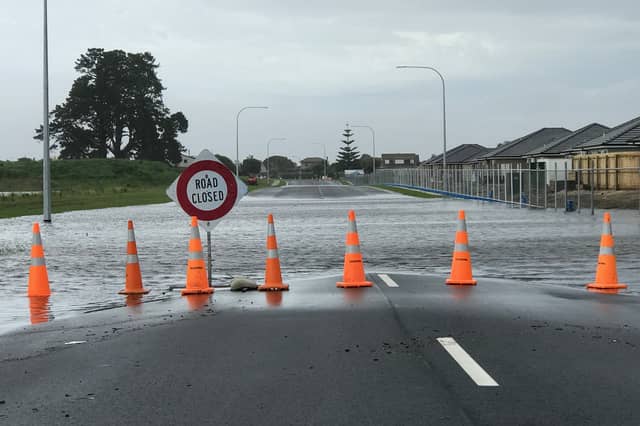 Rain is leading to flooding on this Kildare road
