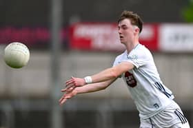 Fionn Lawlor of Kildare during the Electric Ireland Leinster GAA Football Minor Championship final match between Meath and Kildare at Laois Hire O'Moore Park in Portlaoise, Laois. Photo by Tyler Miller/Sportsfile