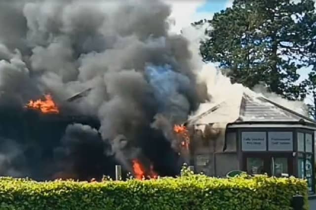 The fire at Craddockstown Golf Club in 2024