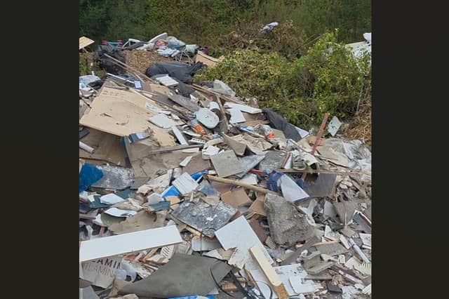 Image of illegal dumping at Sallins site