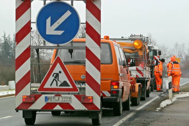 Roadworks currently taking place on road located near Kildare border