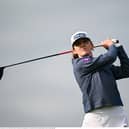 Lauren Walsh of Ireland watches her tee shot on the 10th hole during day one of the 2025 KPMG Women's Irish Open Golf Championship at Carton House Golf Club in Maynooth, Kildare. Photo by Seb Daly/Sportsfile