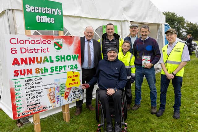 IFA president Francie Gorman opening the Clonaslee Show Society's 70th Annual Produce & Livestock Show in 2024.