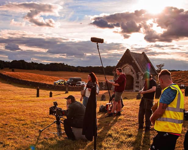 Film crew on the production of 'A Place To Call Home'