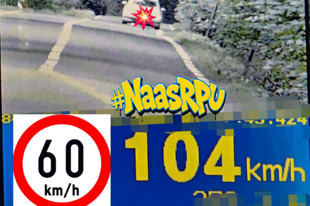 One car detected at 104 km/h in 60 km/h zone
