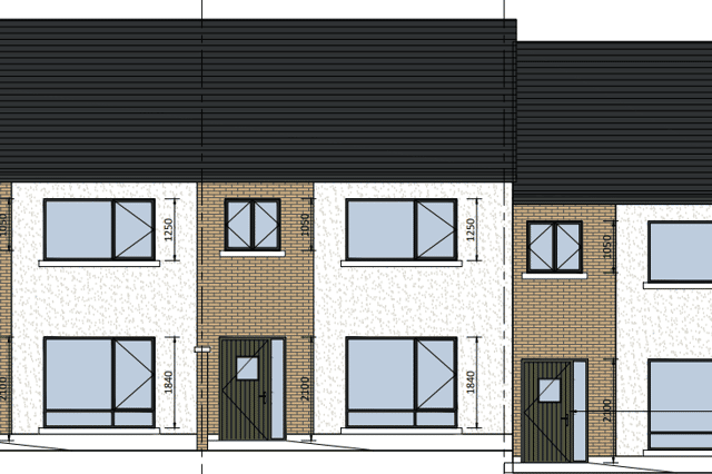 How the houses will look on the plans 